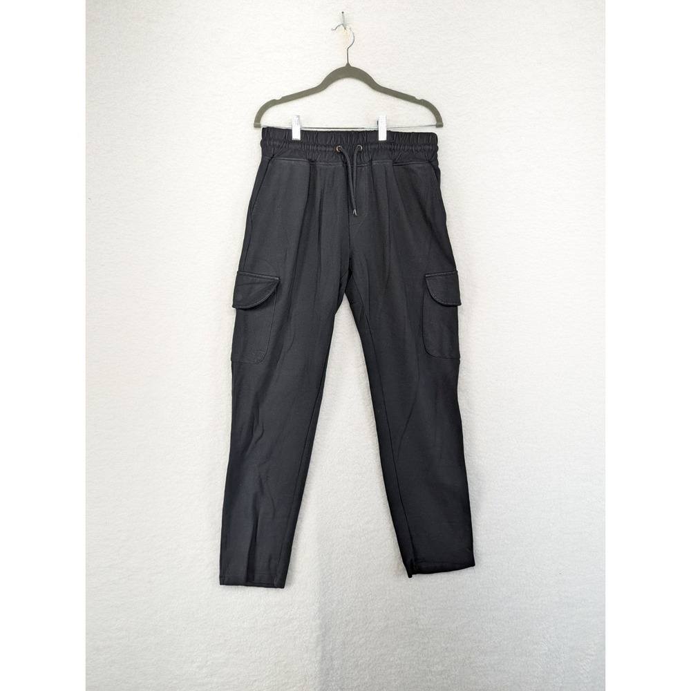Sovereign Code Men Pants Black Rayon Blend‎ Drawstring Cargo Sweatpants L